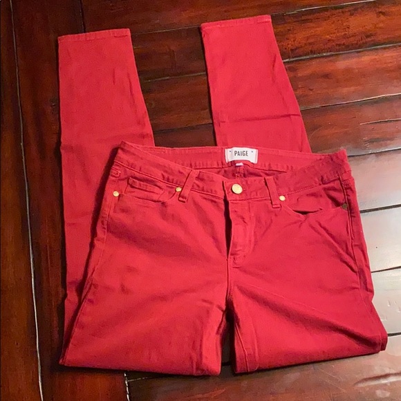 PAIGE Denim - Red Paige skinny jeans